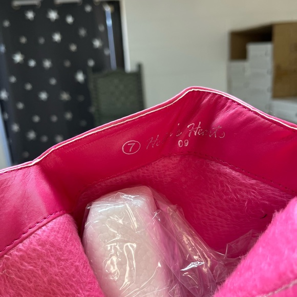 Women’s Sparkly Fuschia Barbie Pink Ankle Bootie Bling Cowboy Boot - Picture 5 of 6